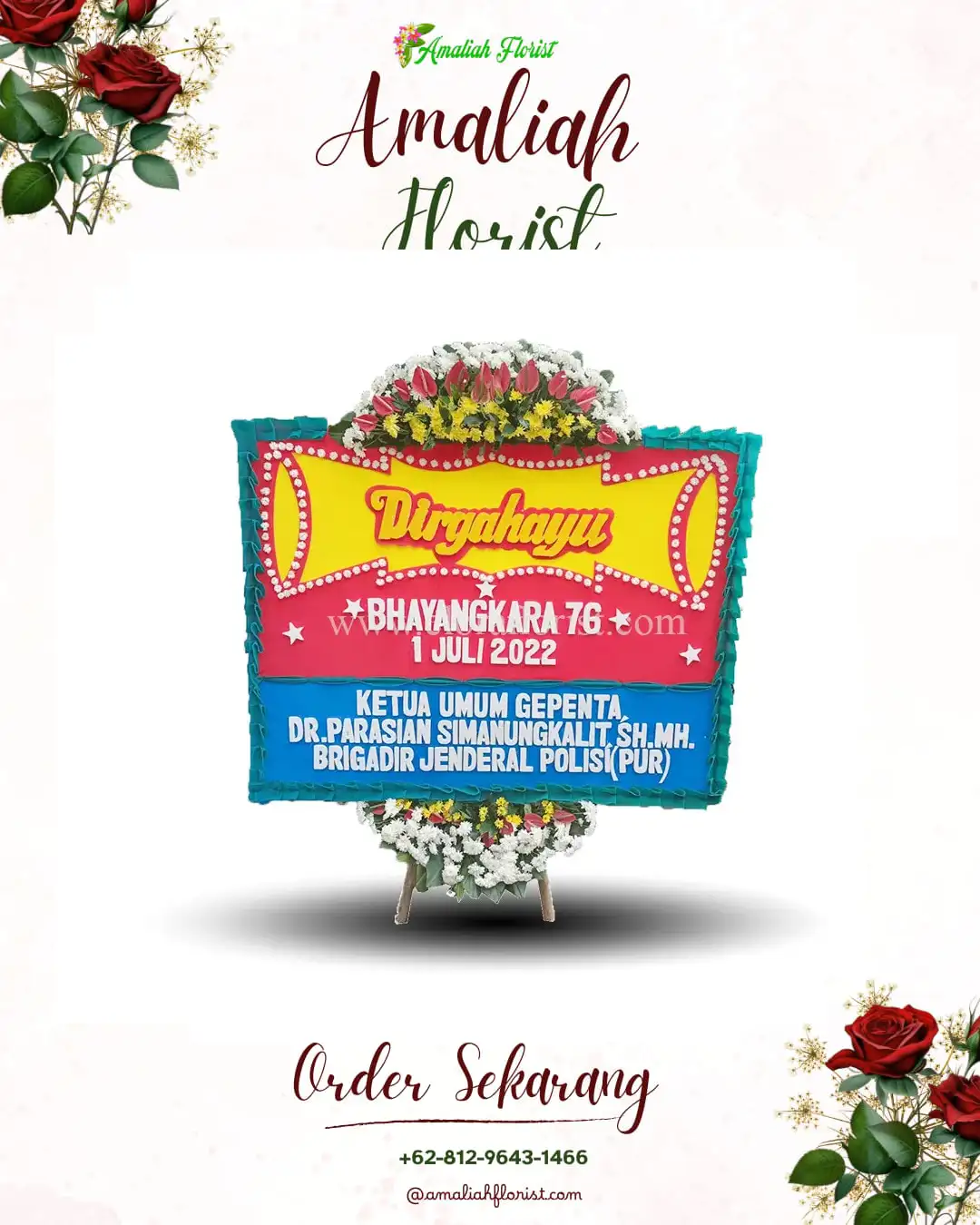 Papan Bunga HUT Ulang Tahun Subaya